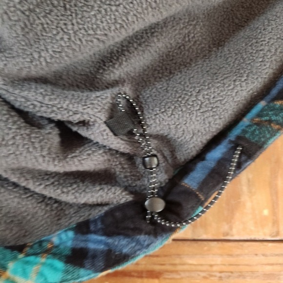 Ski the East Women's Flannel Fleece Lined Henley Hoodie Med Organic Recycled - Picture 14 of 15